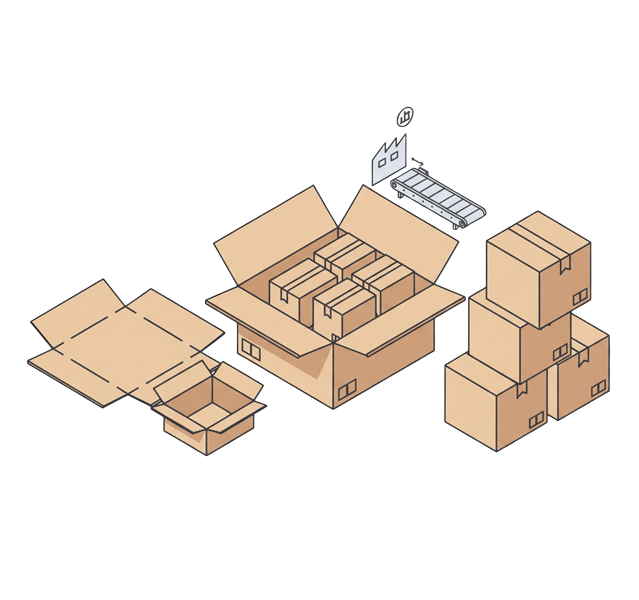 Промышленная партия коробок
