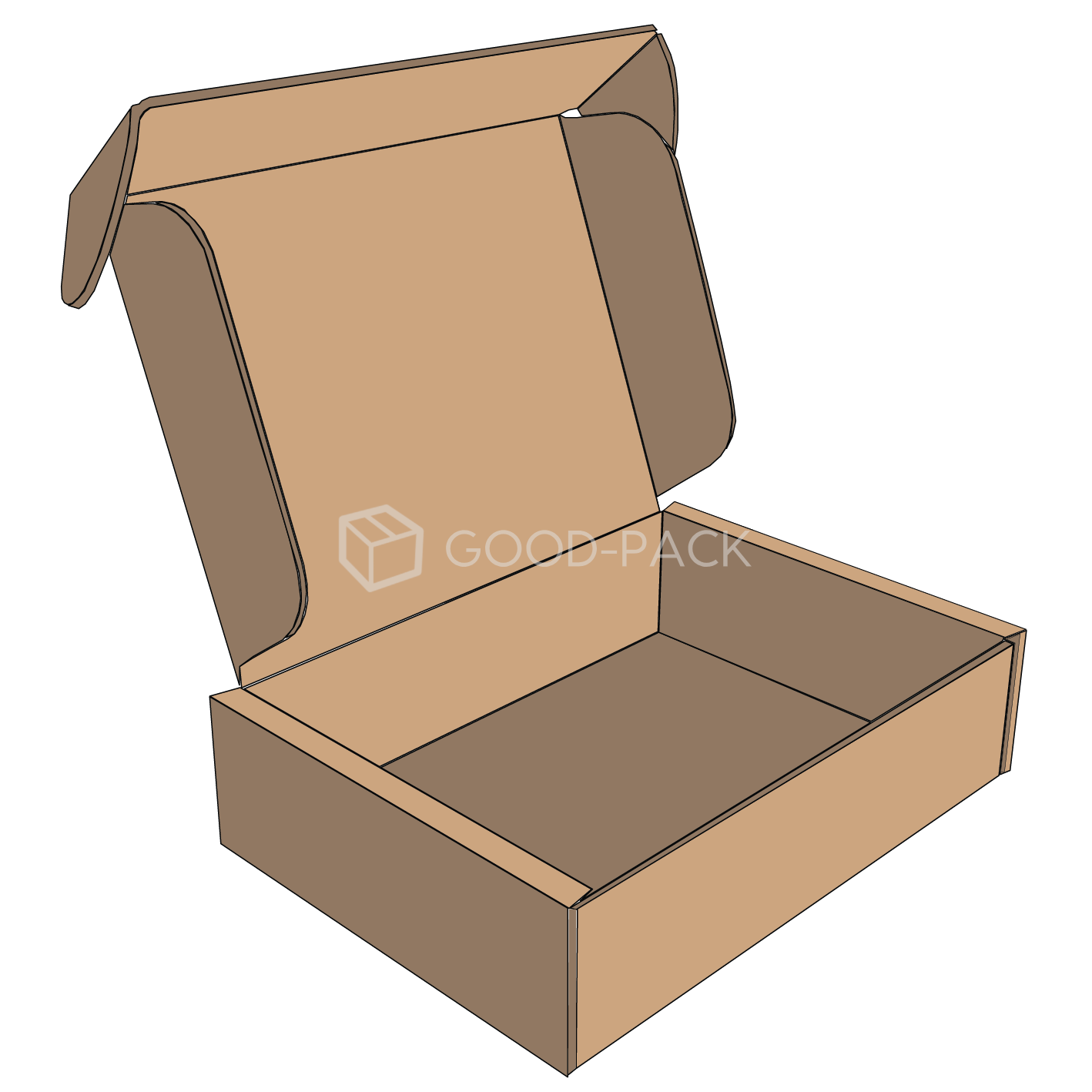 Самосборный гофрокороб №122 370x290x120 мм, Т-23В, 0427