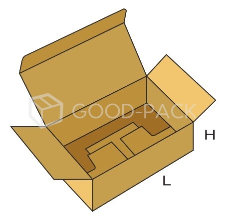 Самосборный гофрокороб №154 155x135x35 мм, Т-22E, 0215
